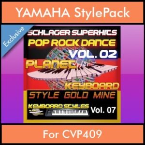 StyleGoldMine By PK Vol. 7  - Dance Pop Rock 2 - 60 Styles / Song Styles for YAMAHA CVP409 in STY format