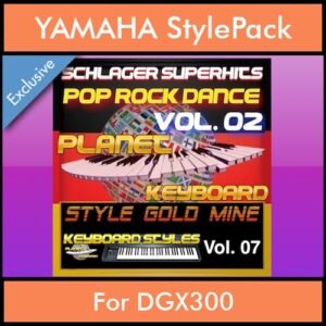 StyleGoldMine By PK Vol. 7  - Dance Pop Rock 2 - 60 Styles / Song Styles for YAMAHA DGX300 in STY format