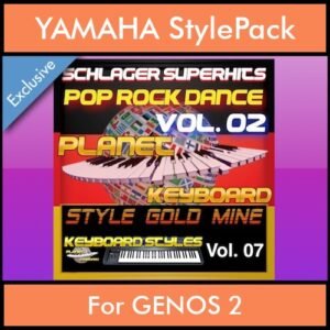 StyleGoldMine By PK Vol. 7  - Dance Pop Rock 2 - 60 Styles / Song Styles for YAMAHA GENOS 2 in STY format