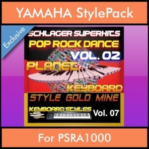 StyleGoldMine By PK Vol. 7  - Dance Pop Rock 2 - 60 Styles / Song Styles for YAMAHA PSRA1000 in STY format