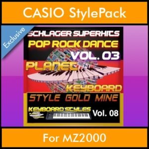 StyleGoldMine By PK Vol. 8  - Dance Pop Rock 3 - 60 Styles / Song Styles for CASIO MZ2000 in STL format