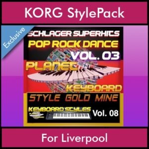 StyleGoldMine By PK Vol. 8  - Dance Pop Rock 3 - 60 Styles / Song Styles for KORG Liverpool in STY format