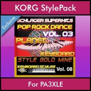 StyleGoldMine By PK Vol. 8  - Dance Pop Rock 3 - 60 Styles / Song Styles for KORG PA3XLE in STY format