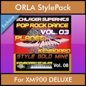 StyleGoldMine By PK Vol. 8  - Dance Pop Rock 3 - 60 Styles / Song Styles for ORLA XM900 DELUXE in STL format