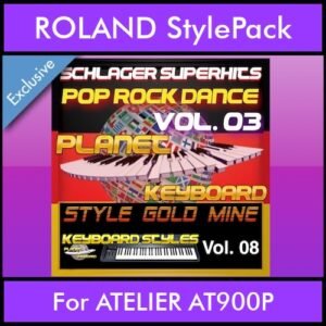 StyleGoldMine By PK Vol. 8  - Dance Pop Rock 3 - 60 Styles / Song Styles for ROLAND ATELIER AT900P in STL format