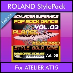 StyleGoldMine By PK Vol. 8  - Dance Pop Rock 3 - 60 Styles / Song Styles for ROLAND ATELIER AT15 in STL format