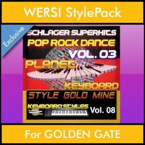 StyleGoldMine By PK Vol. 8  - Dance Pop Rock 3 - 60 Styles / Song Styles for WERSI GOLDEN GATE in STY format