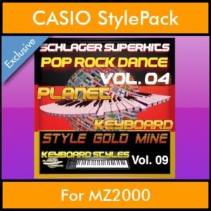 StyleGoldMine By PK Vol. 9  - Dance Pop Rock 4 - 60 Styles / Song Styles for CASIO MZ2000 in STL format