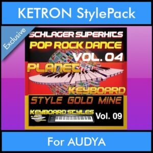 StyleGoldMine By PK Vol. 9  - Dance Pop Rock 4 - 60 Styles / Song Styles for KETRON AUDYA in PAT format