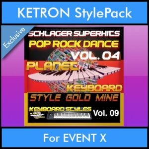 StyleGoldMine By PK Vol. 9  - Dance Pop Rock 4 - 60 Styles / Song Styles for KETRON EVENT X in KST format