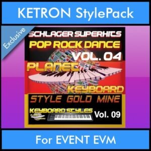 StyleGoldMine By PK Vol. 9  - Dance Pop Rock 4 - 60 Styles / Song Styles for KETRON EVENT EVM in KST format