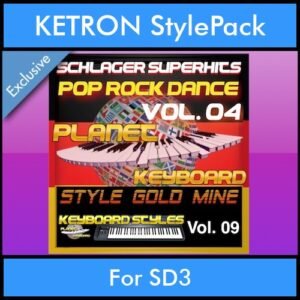 StyleGoldMine By PK Vol. 9  - Dance Pop Rock 4 - 60 Styles / Song Styles for KETRON SD3 in PAT format