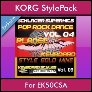 StyleGoldMine By PK Vol. 9  - Dance Pop Rock 4 - 60 Styles / Song Styles for KORG EK50CSA in STY format