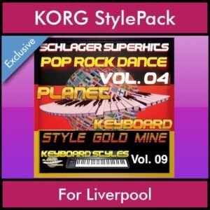 StyleGoldMine By PK Vol. 9  - Dance Pop Rock 4 - 60 Styles / Song Styles for KORG Liverpool in STY format