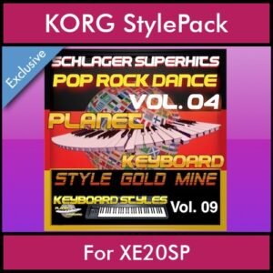 StyleGoldMine By PK Vol. 9  - Dance Pop Rock 4 - 60 Styles / Song Styles for KORG XE20SP in STY format