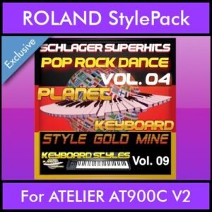 StyleGoldMine By PK Vol. 9  - Dance Pop Rock 4 - 60 Styles / Song Styles for ROLAND ATELIER AT900C V2 in STL format