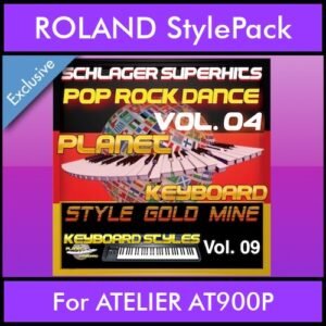 StyleGoldMine By PK Vol. 9  - Dance Pop Rock 4 - 60 Styles / Song Styles for ROLAND ATELIER AT900P in STL format