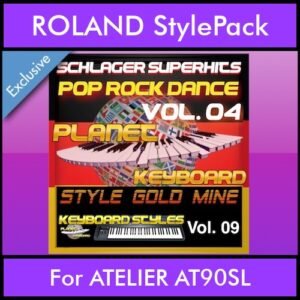 StyleGoldMine By PK Vol. 9  - Dance Pop Rock 4 - 60 Styles / Song Styles for ROLAND ATELIER AT90SL in STL format