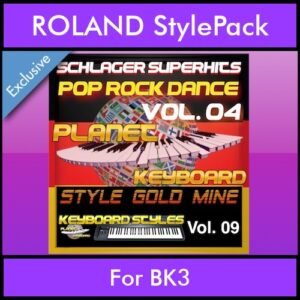 StyleGoldMine By PK Vol. 9  - Dance Pop Rock 4 - 60 Styles / Song Styles for ROLAND BK3 in STL format