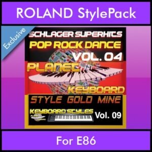 StyleGoldMine By PK Vol. 9  - Dance Pop Rock 4 - 60 Styles / Song Styles for ROLAND E86 in STL format