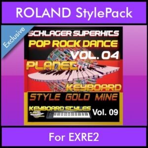 StyleGoldMine By PK Vol. 9  - Dance Pop Rock 4 - 60 Styles / Song Styles for ROLAND EXRE2 in STL format