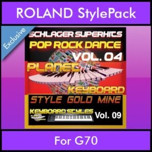 StyleGoldMine By PK Vol. 9  - Dance Pop Rock 4 - 60 Styles / Song Styles for ROLAND G70 in STL format