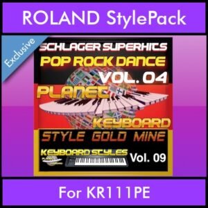 StyleGoldMine By PK Vol. 9  - Dance Pop Rock 4 - 60 Styles / Song Styles for ROLAND KR111PE in STL format