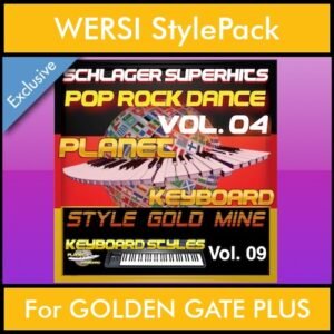 StyleGoldMine By PK Vol. 9  - Dance Pop Rock 4 - 60 Styles / Song Styles for WERSI GOLDEN GATE PLUS in STE format