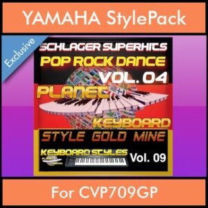 StyleGoldMine By PK Vol. 9  - Dance Pop Rock 4 - 60 Styles / Song Styles for YAMAHA CVP709GP in STY format