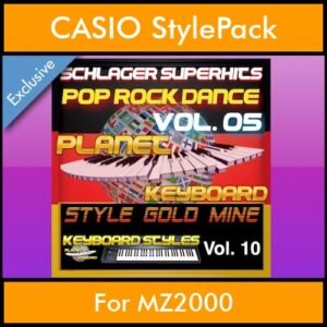 StyleGoldMine By PK Vol. 10  - Dance Pop Rock 5 - 60 Styles / Song Styles for CASIO MZ2000 in STL format