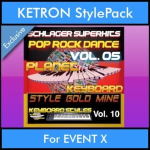 StyleGoldMine By PK Vol. 10  - Dance Pop Rock 5 - 60 Styles / Song Styles for KETRON EVENT X in KST format