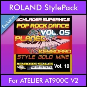 StyleGoldMine By PK Vol. 10  - Dance Pop Rock 5 - 60 Styles / Song Styles for ROLAND ATELIER AT900C V2 in STL format