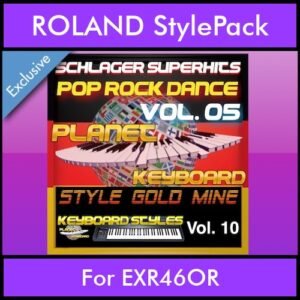 StyleGoldMine By PK Vol. 10  - Dance Pop Rock 5 - 60 Styles / Song Styles for ROLAND EXR46OR in STL format