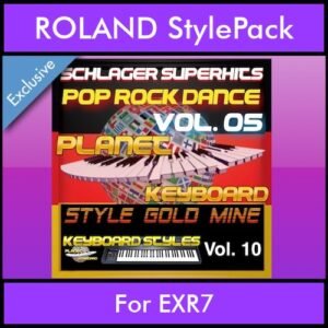 StyleGoldMine By PK Vol. 10  - Dance Pop Rock 5 - 60 Styles / Song Styles for ROLAND EXR7 in STL format