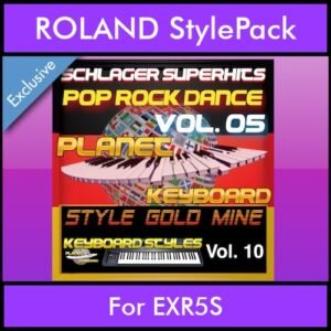 StyleGoldMine By PK Vol. 10  - Dance Pop Rock 5 - 60 Styles / Song Styles for ROLAND EXR5S in STL format