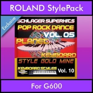 StyleGoldMine By PK Vol. 10  - Dance Pop Rock 5 - 60 Styles / Song Styles for ROLAND G600 in STL format