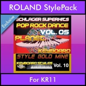 StyleGoldMine By PK Vol. 10  - Dance Pop Rock 5 - 60 Styles / Song Styles for ROLAND KR11 in STL format