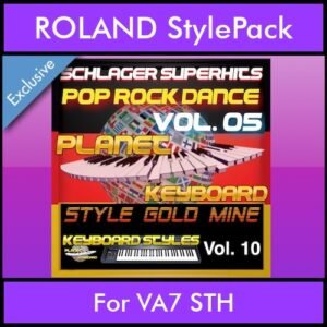 StyleGoldMine By PK Vol. 10  - Dance Pop Rock 5 - 60 Styles / Song Styles for ROLAND VA7 STH in STL format