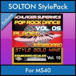 StyleGoldMine By PK Vol. 10  - Dance Pop Rock 5 - 60 Styles / Song Styles for SOLTON MS40 in PAT format