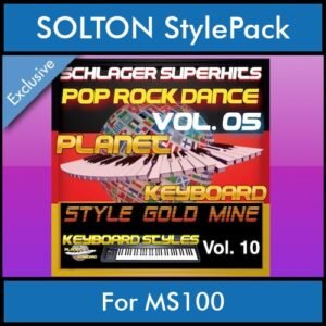 StyleGoldMine By PK Vol. 10  - Dance Pop Rock 5 - 60 Styles / Song Styles for SOLTON MS100 in PAT format