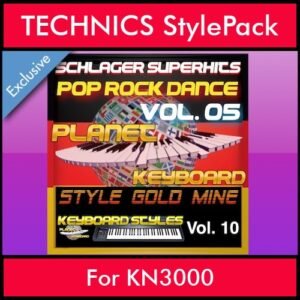 StyleGoldMine By PK Vol. 10  - Dance Pop Rock 5 - 60 Styles / Song Styles for TECHNICS KN3000 in CMP format