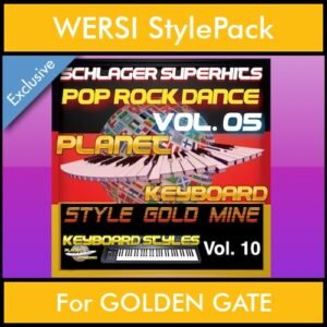 StyleGoldMine By PK Vol. 10  - Dance Pop Rock 5 - 60 Styles / Song Styles for WERSI GOLDEN GATE in STY format