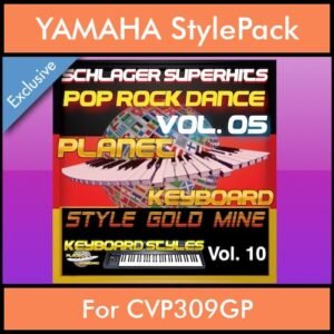 StyleGoldMine By PK Vol. 10  - Dance Pop Rock 5 - 60 Styles / Song Styles for YAMAHA CVP309GP in STY format