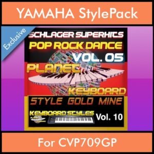 StyleGoldMine By PK Vol. 10  - Dance Pop Rock 5 - 60 Styles / Song Styles for YAMAHA CVP709GP in STY format