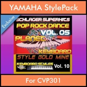 StyleGoldMine By PK Vol. 10  - Dance Pop Rock 5 - 60 Styles / Song Styles for YAMAHA CVP301 in STY format