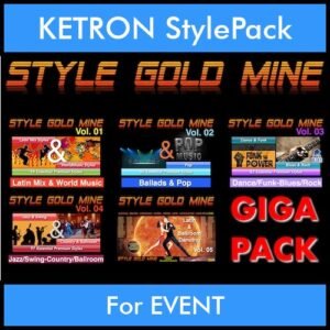 StyleGoldMine By PK GIGAPACK STYLEGOLDMINE Vol. 1  - Vol. 01 to Vol. 05 - 428 Styles for KETRON EVENT in KST format