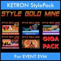 StyleGoldMine By PK GIGAPACK STYLEGOLDMINE Vol. 1 - Vol. 01 to Vol. 05 - 428 Styles for KETRON EVENT EVM in KST format