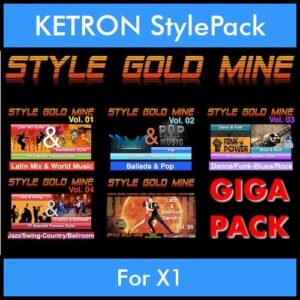 StyleGoldMine By PK GIGAPACK STYLEGOLDMINE Vol. 1  - Vol. 01 to Vol. 05 - 428 Styles for KETRON X1 in PAT format