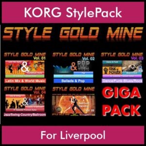 StyleGoldMine By PK GIGAPACK STYLEGOLDMINE Vol. 1  - Vol. 01 to Vol. 05 - 428 Styles for KORG Liverpool in STY format