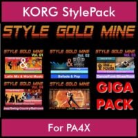 StyleGoldMine By PK GIGAPACK STYLEGOLDMINE Vol. 1 - Vol. 01 to Vol. 05 - 428 Styles for KORG PA4X in STY format